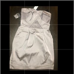 BeBe nude strapless mini dress